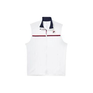 Fila Essentials Almanzar Tennis Vest Men's Small White Full Zip Performance